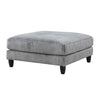 Mear Modular Ottoman w Black Solid Wood Legs | Gray Corduroy 40’’ BM336143