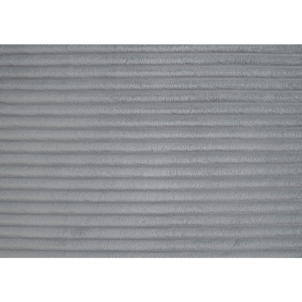 Mear Modular Ottoman w Black Solid Wood Legs | Gray Corduroy 40’’ BM336143