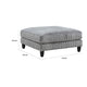 Mear Modular Ottoman w Black Solid Wood Legs | Gray Corduroy 40’’ BM336143