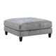 Mear Modular Ottoman w Black Solid Wood Legs | Gray Corduroy 40"