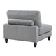 Mear Modular Armless Chair w Black Solid Wood Legs | Gray Corduroy BM336144