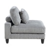 Mear Modular Armless Chair w Black Solid Wood Legs | Gray Corduroy BM336144