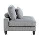 Mear Modular Armless Chair w Black Solid Wood Legs | Gray Corduroy BM336144