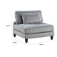 Mear Modular Armless Chair w Black Solid Wood Legs | Gray Corduroy BM336144