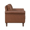 Lo Accent Chair w Rolled Arms | Mid Century Dark Brown Faux Leather BM336148