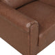 Lo Sofa w Rolled Arms | Mid Century Dark Brown Faux Leather 79’’ BM336150