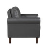 Lo Accent Chair w Rolled Arms | Midcentury Dark Gray Faux Leather BM336151