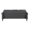 Lo Sofa w Rolled Arms | Midcentury Dark Gray Faux Leather 79’’ BM336153
