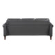 Lo Sofa w Rolled Arms | Midcentury Dark Gray Faux Leather 79’’ BM336153