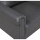 Lo Sofa w Rolled Arms | Midcentury Dark Gray Faux Leather 79’’ BM336153