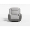 Feo Manual Reclining Chair with Pull Tab | White Gray Microfiber BM336154