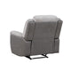 Feo Manual Reclining Chair with Pull Tab | White Gray Microfiber BM336154