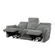 Eddie Power Double Recliner Sofa w USB | Lay Flat | Dove Gray Chenille BM336157