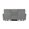 Eddie Power Double Recliner Sofa w USB | Lay Flat | Dove Gray Chenille BM336157
