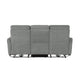 Eddie Power Double Recliner Sofa w USB | Lay Flat | Dove Gray Chenille BM336157