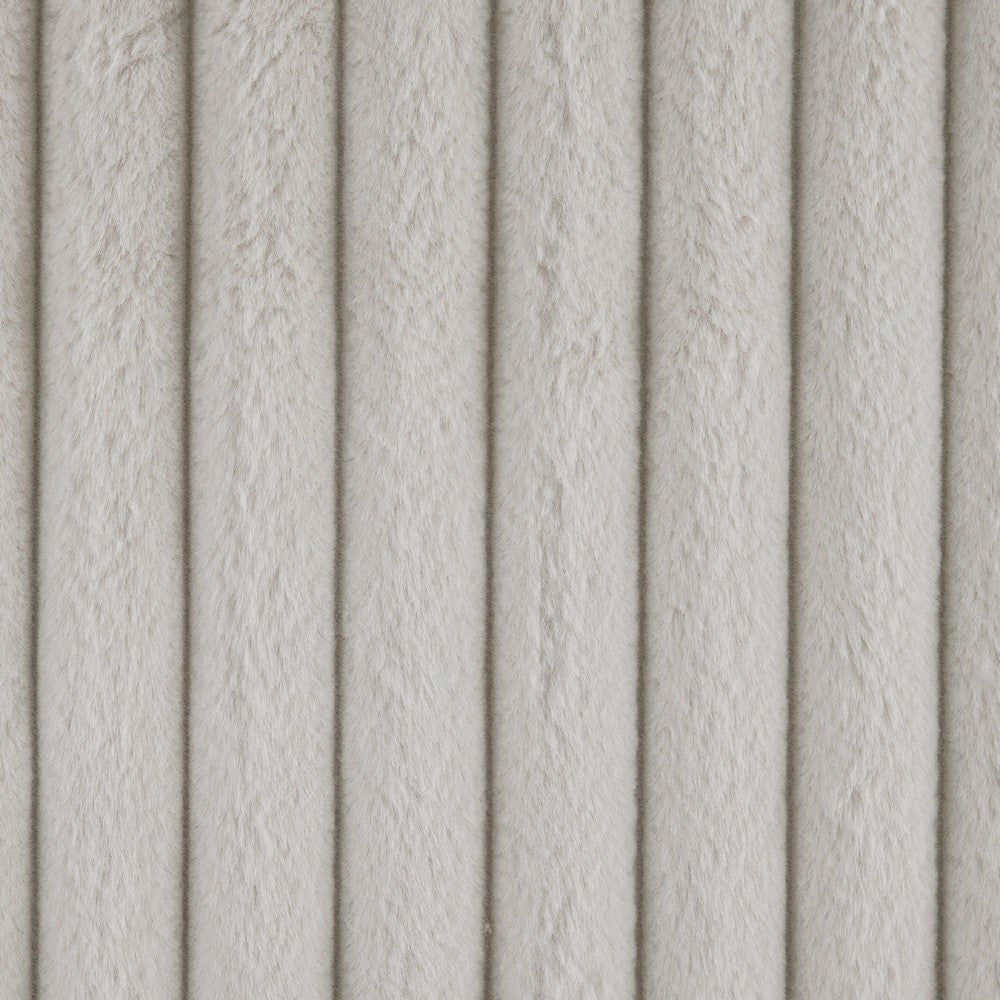 Modern Ottoman | Off White Ribbed Corduroy Zipper Cover | 16’’ Square BM336164