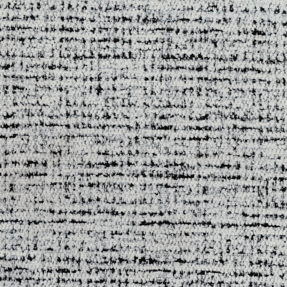 Modern Pouf Ottoman | Light Gray Soft Textured Chenille | 16’’ Round BM336165