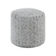 Modern Pouf Ottoman | Light Gray Soft Textured Chenille | 16" Round