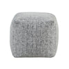 Modern Pouf Ottoman | Black White Soft Textured Chenille | 16’’ Square BM336166
