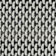 Modern Pouf Ottoman | Black White Basket Woven Jacquard | 16’’ Square BM336167