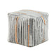 Modern Pouf Ottoman | Multicolor Vertical Striped Pattern Jacquard 16’’ BM336169