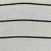 Modern Pouf Ottoman | White Black Striped Jacquard | 16’’ Square BM336174