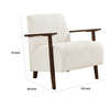 Bernie Accent Club Chair | Beige Corduroy | Dark Brown Solid Wood BM336178