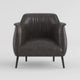 Leoni Accent Club Chair | Dark Brown Faux Leather | Flared Solid Wood BM336180