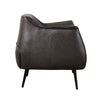Leoni Accent Club Chair | Dark Brown Faux Leather | Flared Solid Wood BM336180