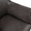 Leoni Accent Club Chair | Dark Brown Faux Leather | Flared Solid Wood BM336180