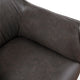 Leoni Accent Club Chair | Dark Brown Faux Leather | Flared Solid Wood BM336180