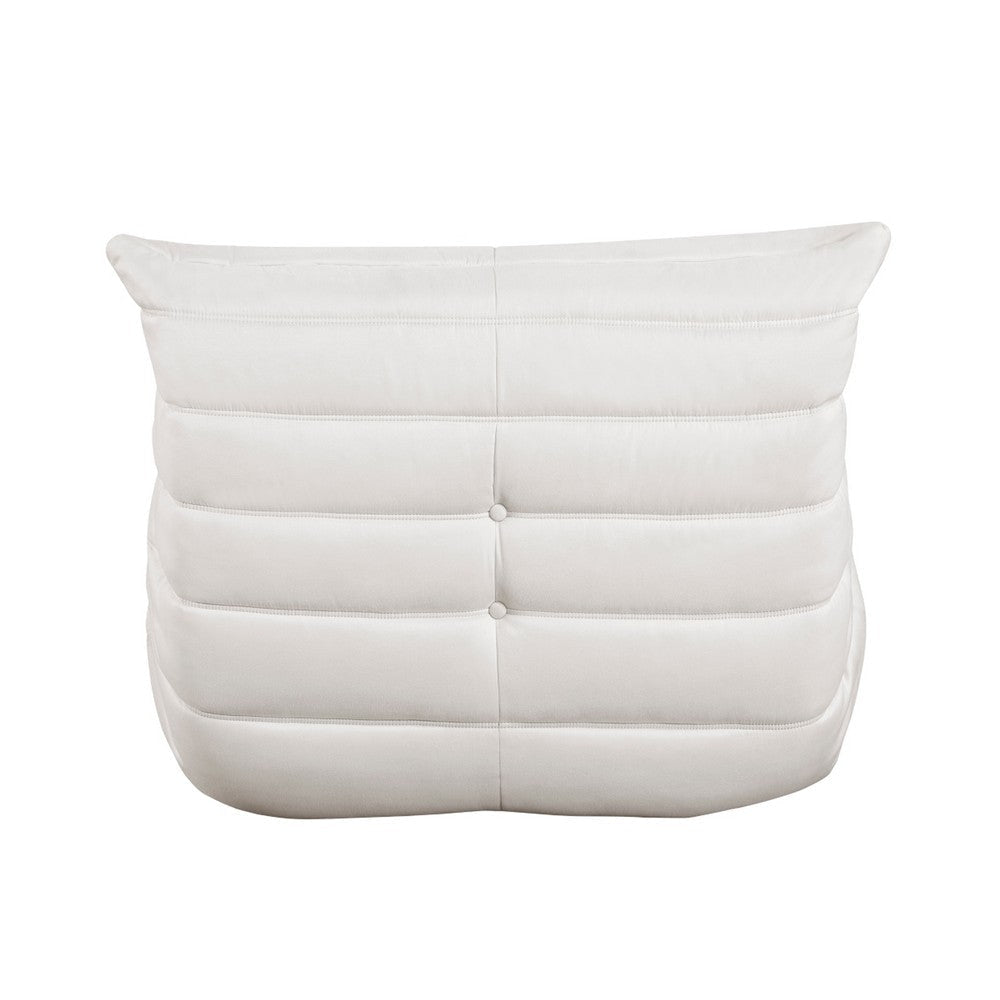 Revena Accent Floor Chair | Pleated Beige Microfiber Fabric | Curved BM336195