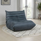 Revena Accent Floor Chair | Pleated Charcoal Gray Microfiber | Curved