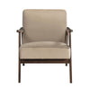 Vandie Accent Club Chair | Light Brown Velvet | Solid Rubberwood Frame BM336200