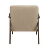 Vandie Accent Club Chair | Light Brown Velvet | Solid Rubberwood Frame BM336200