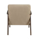 Vandie Accent Club Chair | Light Brown Velvet | Solid Rubberwood Frame BM336200