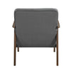 Vandie Accent Club Chair | Dark Gray Polyester | Solid Rubberwood BM336201