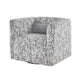 Swivel Armchair | Gray Jacquard Fabric | Foam Cushioning | Square BM336202