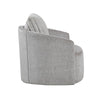 Vinnie Swivel Armchair | Gray Chenille | Large Corduroy Back Pillow BM336204