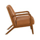 Howard Accent Club Chair | Matte Brown Faux Leather | Solid Rubberwood BM336207