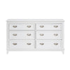Sely Dresser | 55’’ | 6 Drawers | White Wood | Nickel Ring Handles BM336220