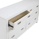 Sely Dresser | 55’’ | 6 Drawers | White Wood | Nickel Ring Handles BM336220