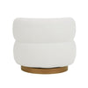 Novy Accent Chair with Swivel Function | White Sherpa | Gold | 35’’ BM336222