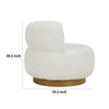 Novy Accent Chair with Swivel Function | White Sherpa | Gold | 35’’ BM336222