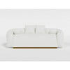 Novy Sofa | 4 Accent Pillows | White Sherpa | Gold | 93’’ BM336224