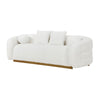 Novy Sofa | 4 Accent Pillows | White Sherpa | Gold | 93’’ BM336224