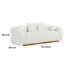 Novy Sofa | 4 Accent Pillows | White Sherpa | Gold | 93’’ BM336224