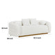 Novy Sofa | 4 Accent Pillows | White Sherpa | Gold | 93’’ BM336224