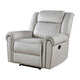 Ben Manual Reclining Chair | 41’’ | Gray Microfiber | Nailhead Trims BM336231