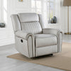 Ben Manual Reclining Chair | 41" | Gray Microfiber | Nailhead Trims